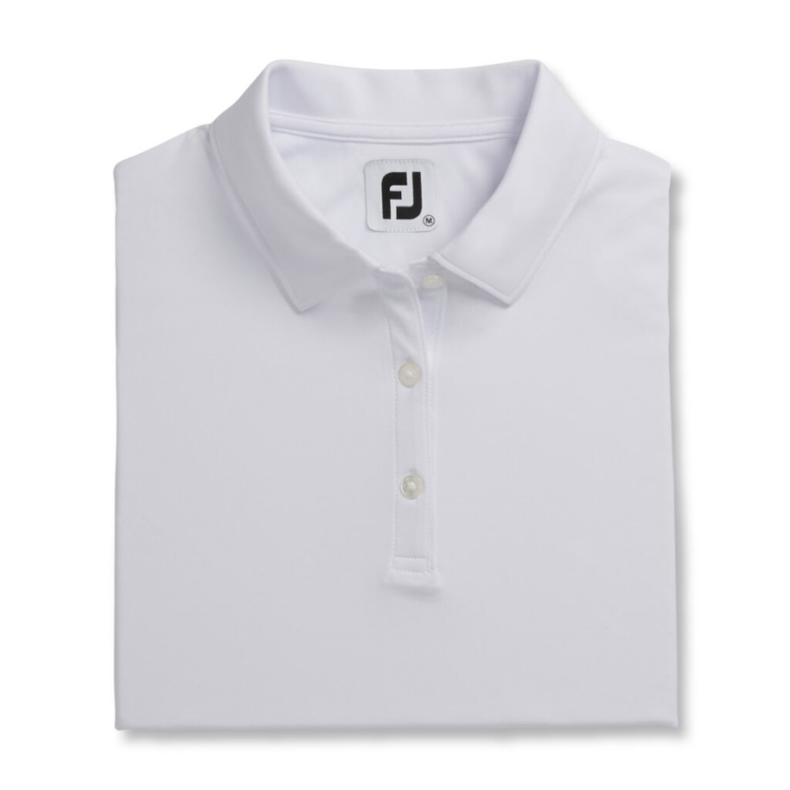 Footjoy CA ProDry Interlock Sleeveless Shirt Self Collar Women White