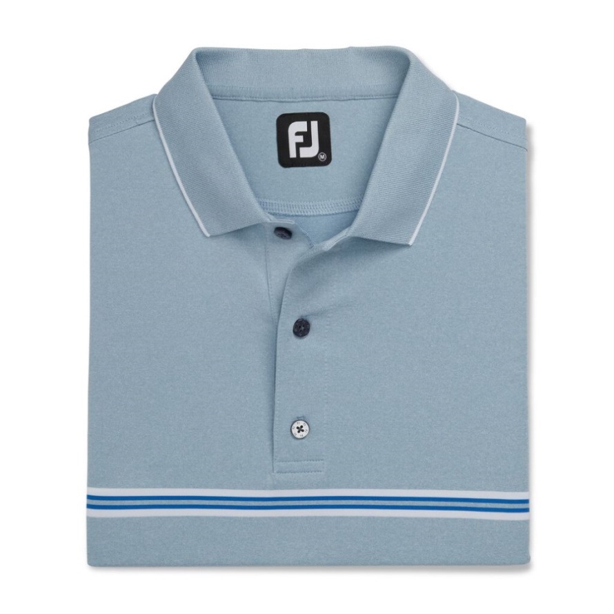 Footjoy CA Double Band Lisle Knit Collar Heather Dove Grey