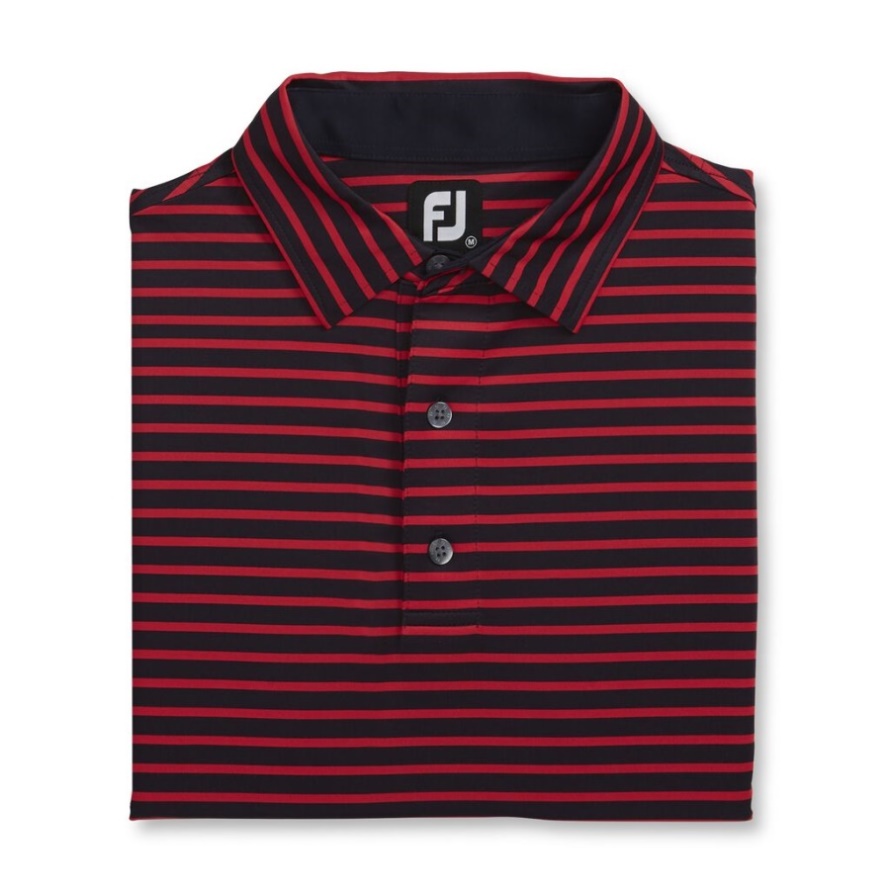 Navy-Red Footjoy CA Lisle 2-Color Stripe Self Collar