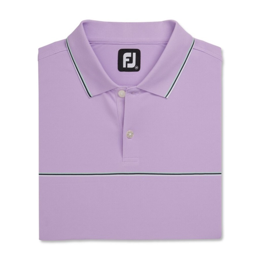 Footjoy CA Small Details Stretch Pique Knit Collar Lavender