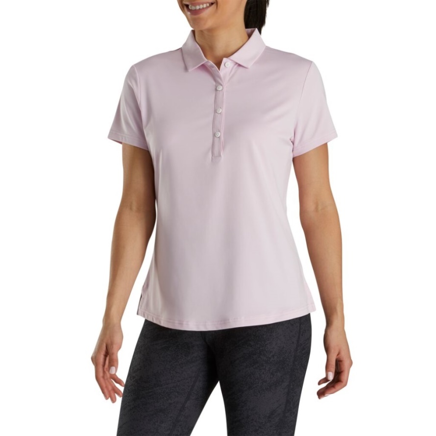 Footjoy CA Light Pink Solid Lisle Self Collar Women