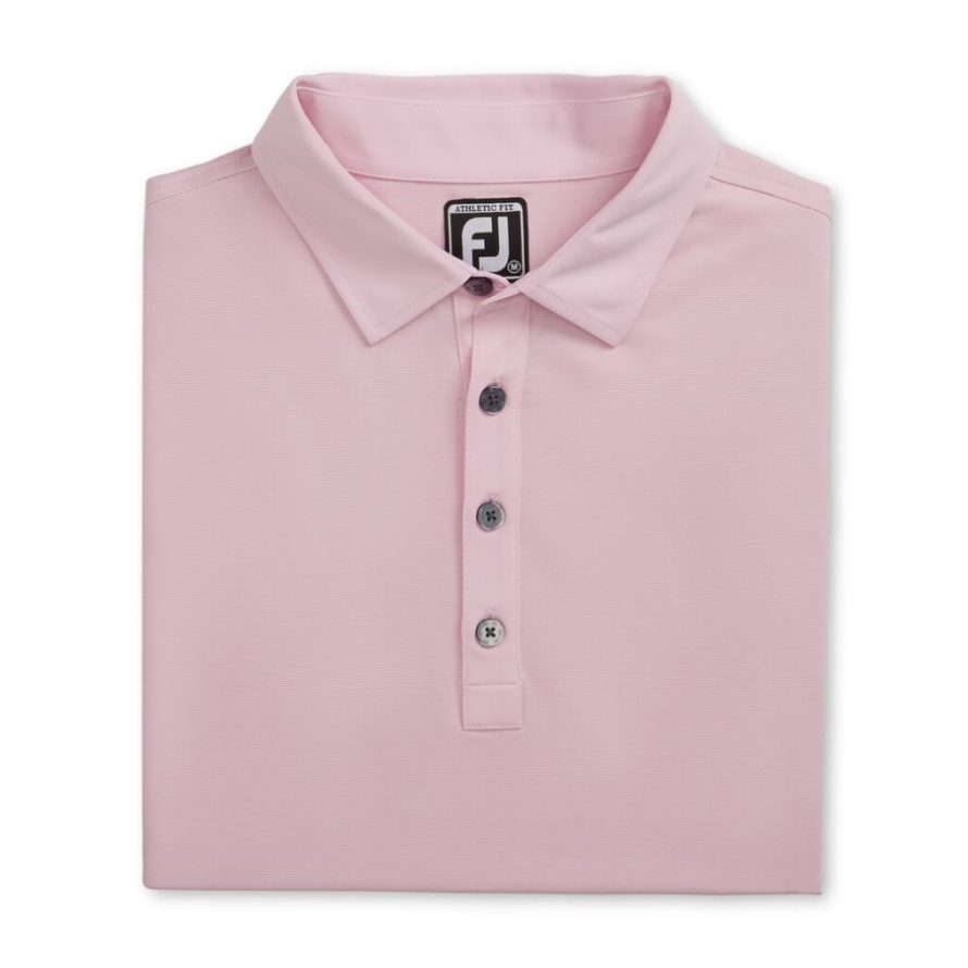 Athletic Fit Lisle End-On-End Self Collar Pink-White Footjoy CA
