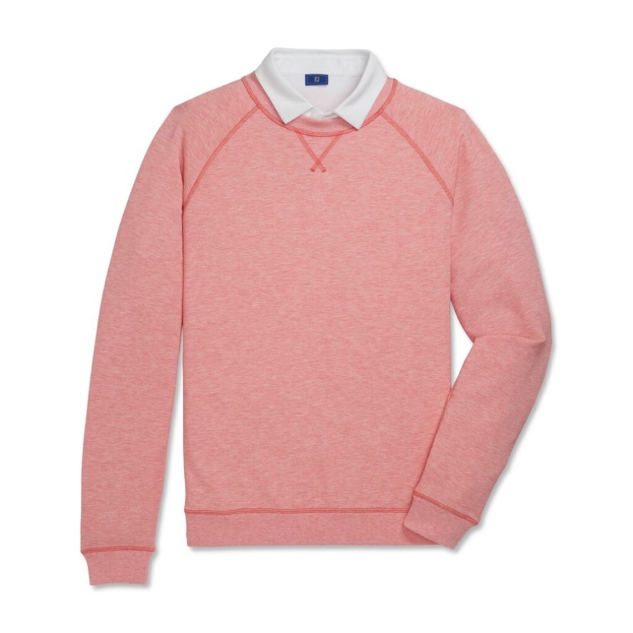 Footjoy CA French Terry Crewneck Coral Heather