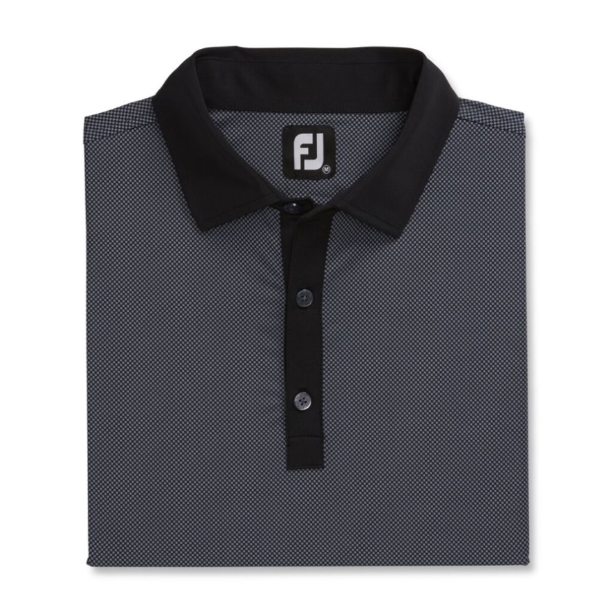 Black-Slate Footjoy CA Stretch Lisle Mini Check Print