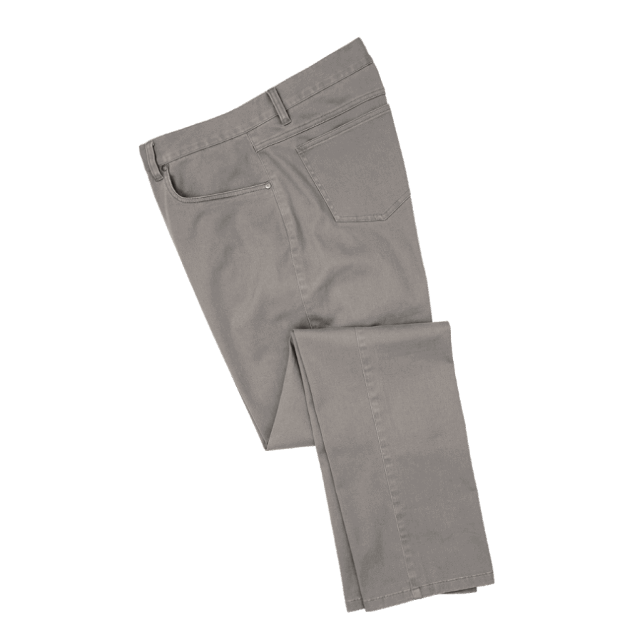 Grey Footjoy CA Sueded Cotton Twill 5-Pocket Pant