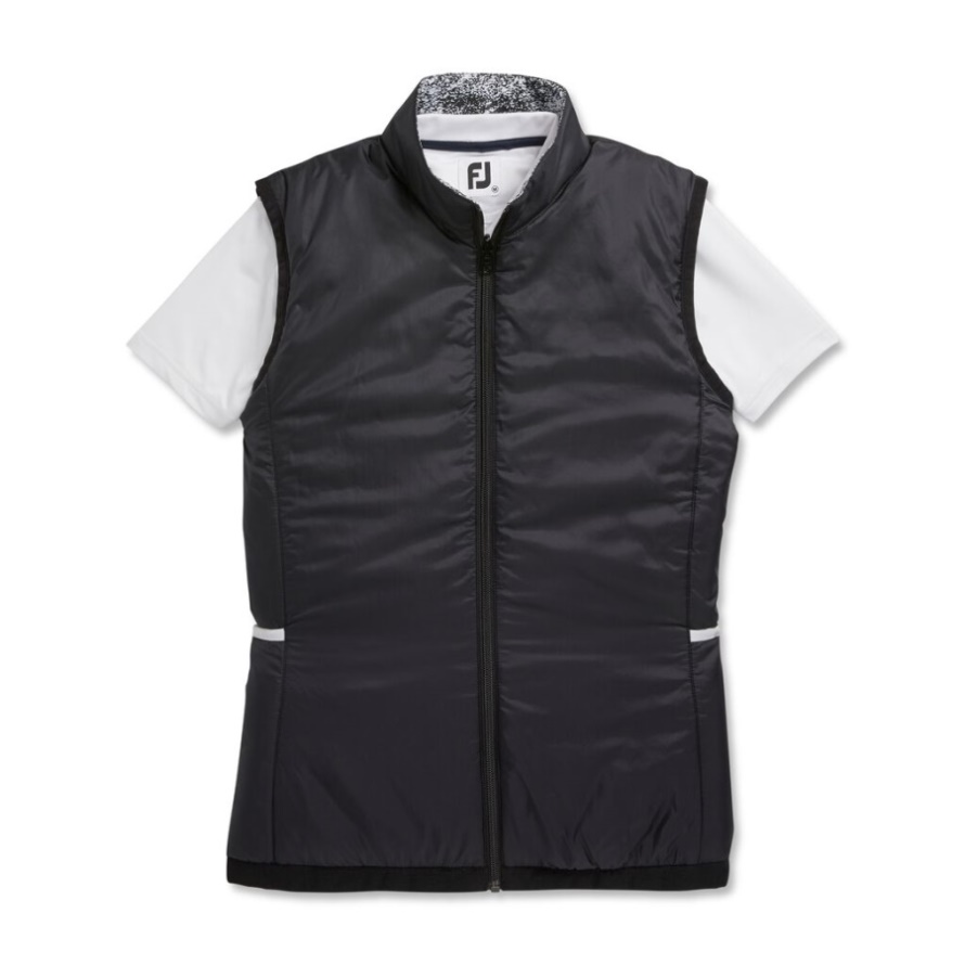 Insulated Reversible Vest Women-Previous Season Style Footjoy CA Black-White