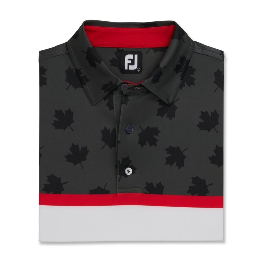 Engineered Tonal Leaf Footjoy CA White-Black-Red