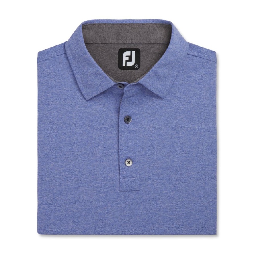 Ocean Heather Heather Stretch Pique Solid Self Collar Footjoy CA