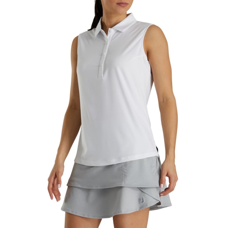Footjoy CA Solid Lisle Sleeveless Women White
