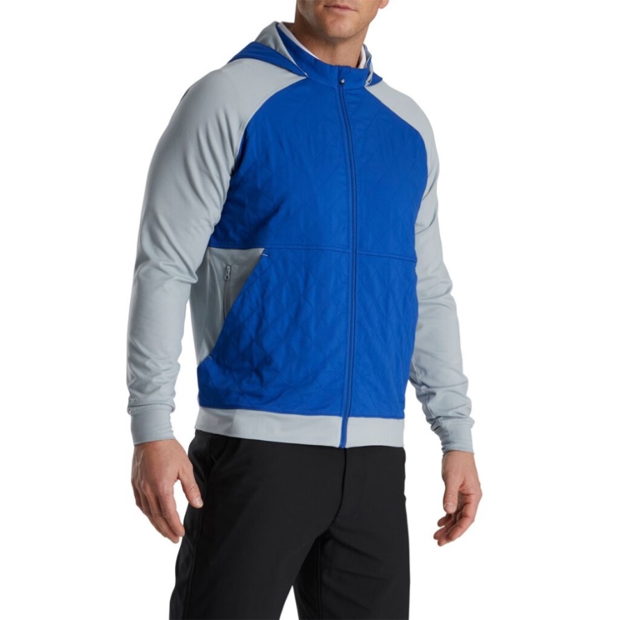 Footjoy CA Hybrid Hoodie Heather Grey-Royal