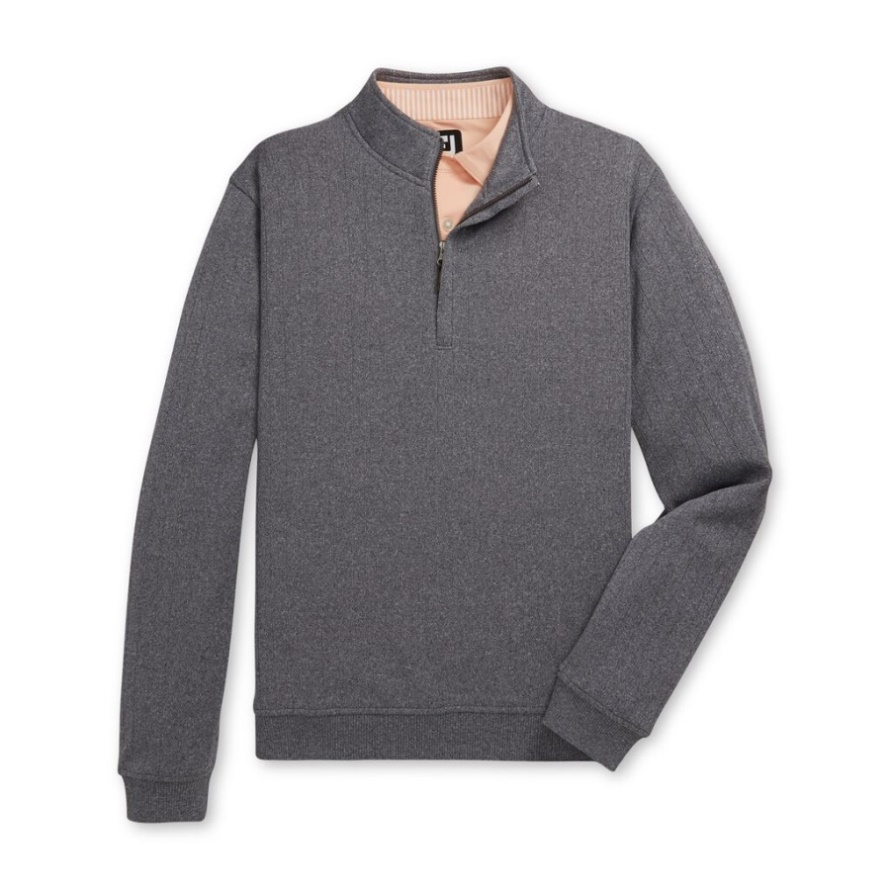Heather Charcoal Drop Needle Half-Zip Gathered Waist Footjoy CA