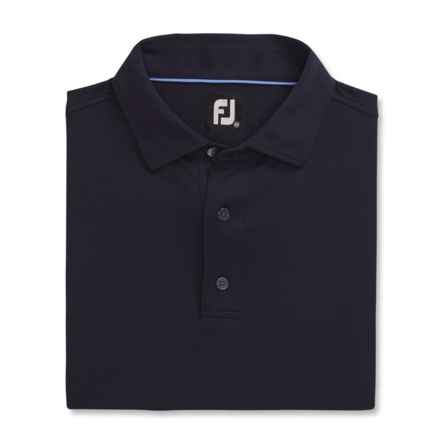 Navy Performance Stretch Pique Solid Self Collar Footjoy CA