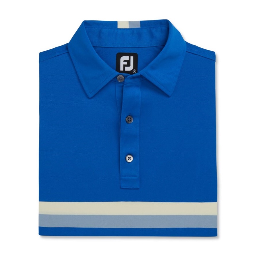 Footjoy CA Royal-Lemonade-Dove Grey Double Chest Band Pique-Previous Season Style