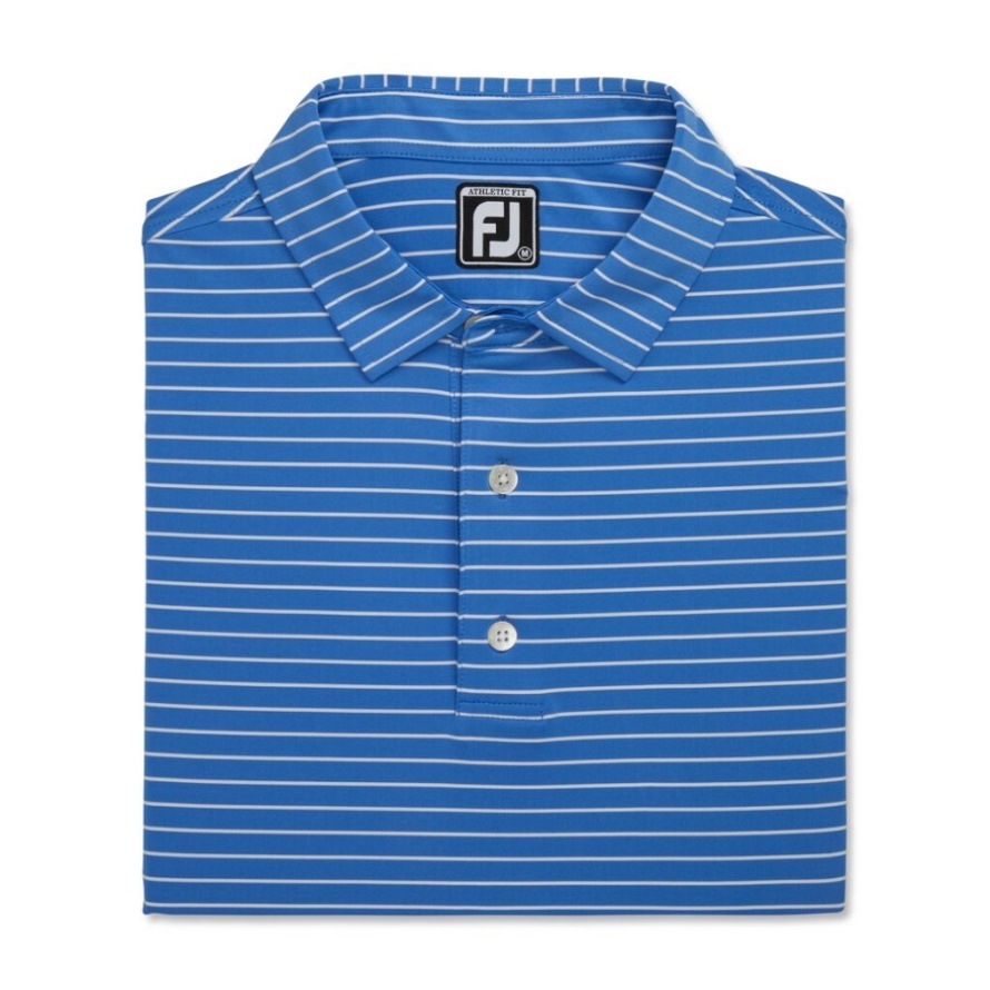 Athletic Fit Classic Stripe Self Collar Footjoy CA Marine-White