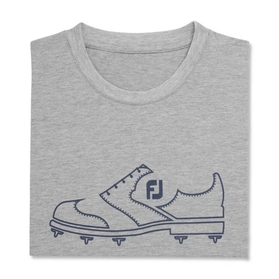 Grey FJ Heritage Graphic Tee-Previous Season Style Footjoy CA
