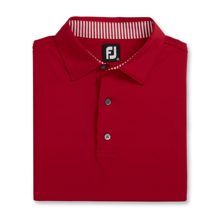Footjoy CA Solid Lisle Self Collar Red-White