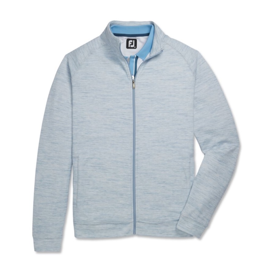 Heather Jersey Fleece Full-Zip-Previous Season Style Dove Grey Footjoy CA