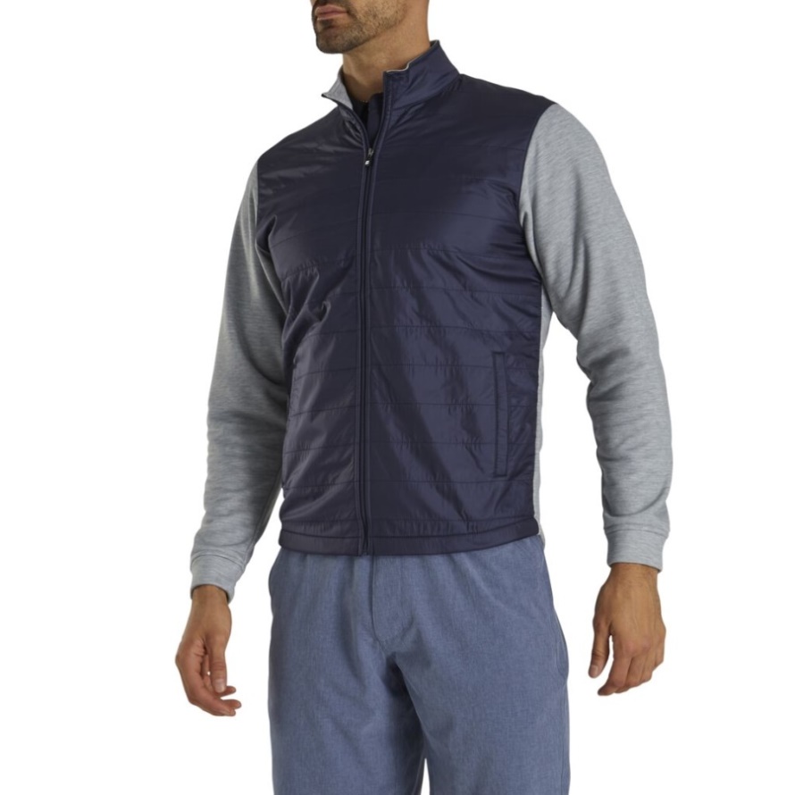 Full-Zip Hybrid Jacket Footjoy CA Navy-Heather Grey