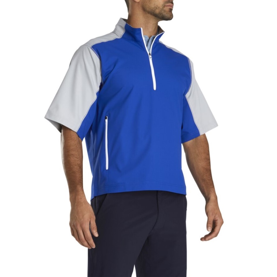 Short Sleeve Sport Windshirt Footjoy CA Royal-Silver