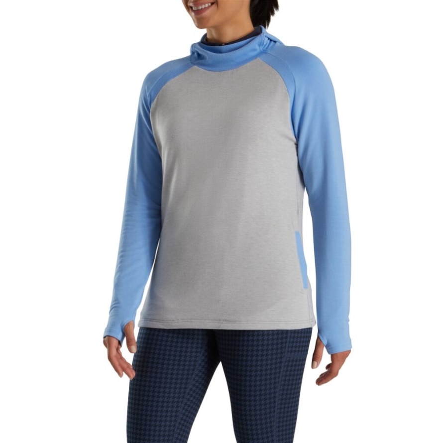 Color Block Hoodie Women Footjoy CA Blue-Grey Heather