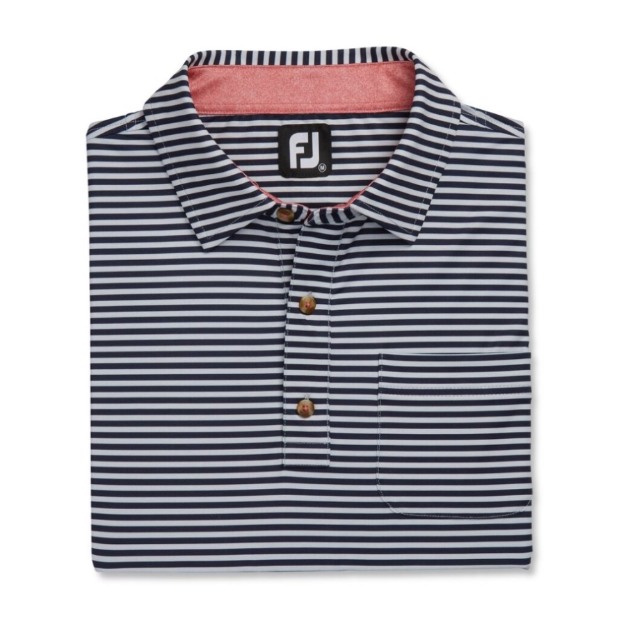 Navy-Cream Footjoy CA Stripe Full Dull Self Collar