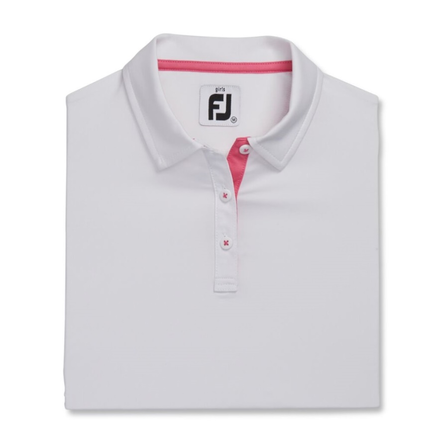 Short Sleeve Shirt Junior Girl Footjoy CA White