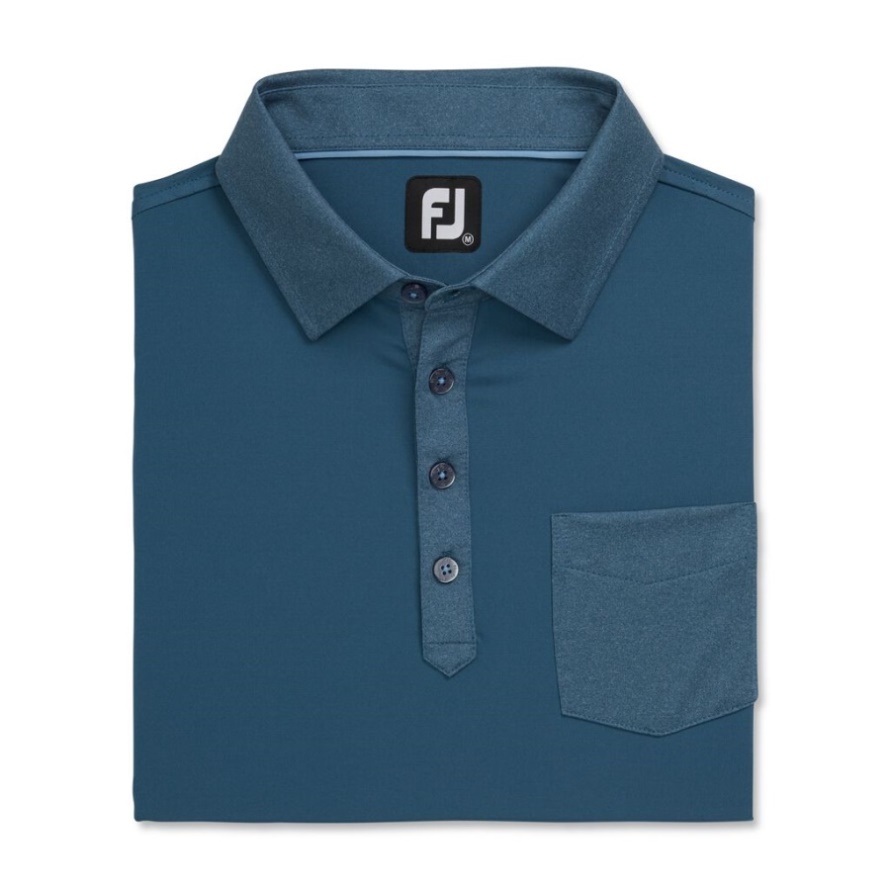 Tonal Trim Solid Pocket Lisle Self Collar Footjoy CA Ink