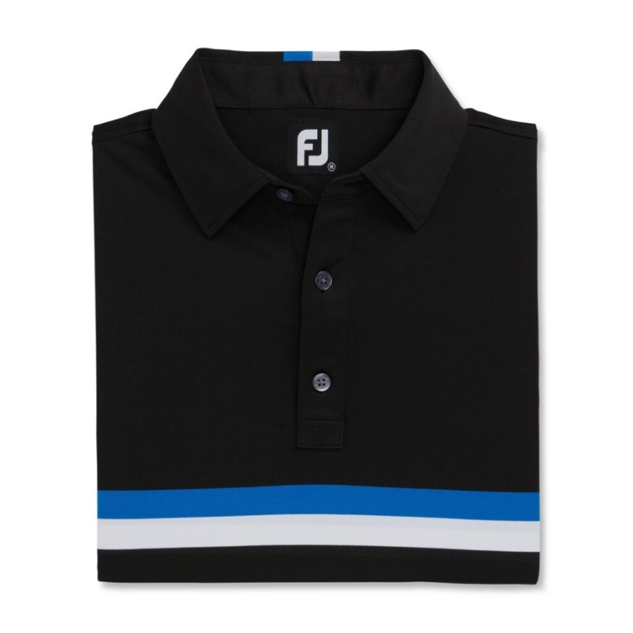 Double Chest Band Pique-Previous Season Style Black-Cobalt-White Footjoy CA