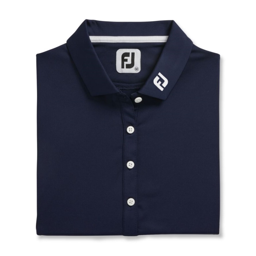 Navy Footjoy CA Solid Lisle - FJ Tour Collar Women