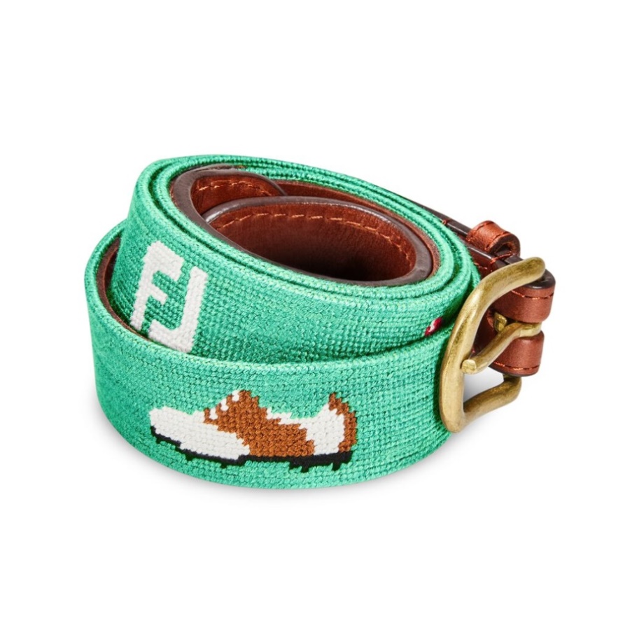 Needlepoint Belt Footjoy CA Mint