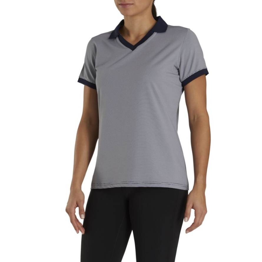 End On End Open Collar Women Footjoy CA Navy