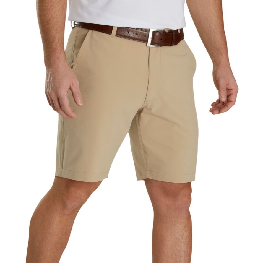 Khaki Footjoy CA Lightweight Shorts 9'' Inseam