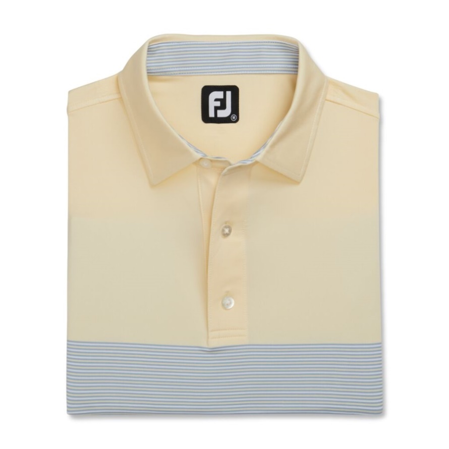 Lemonade-White-Dove Grey Athletic Fit Color Block Lisle Self Collar Footjoy CA