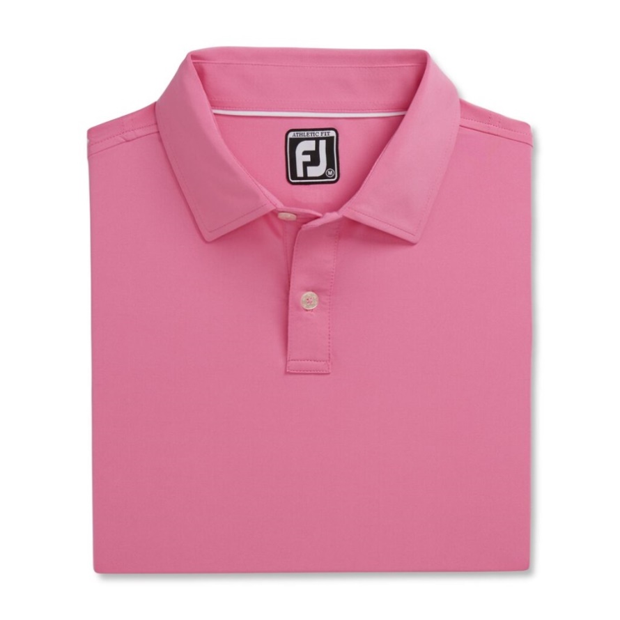 Footjoy CA Athletic Fit Solid Lisle Self Collar Flamingo
