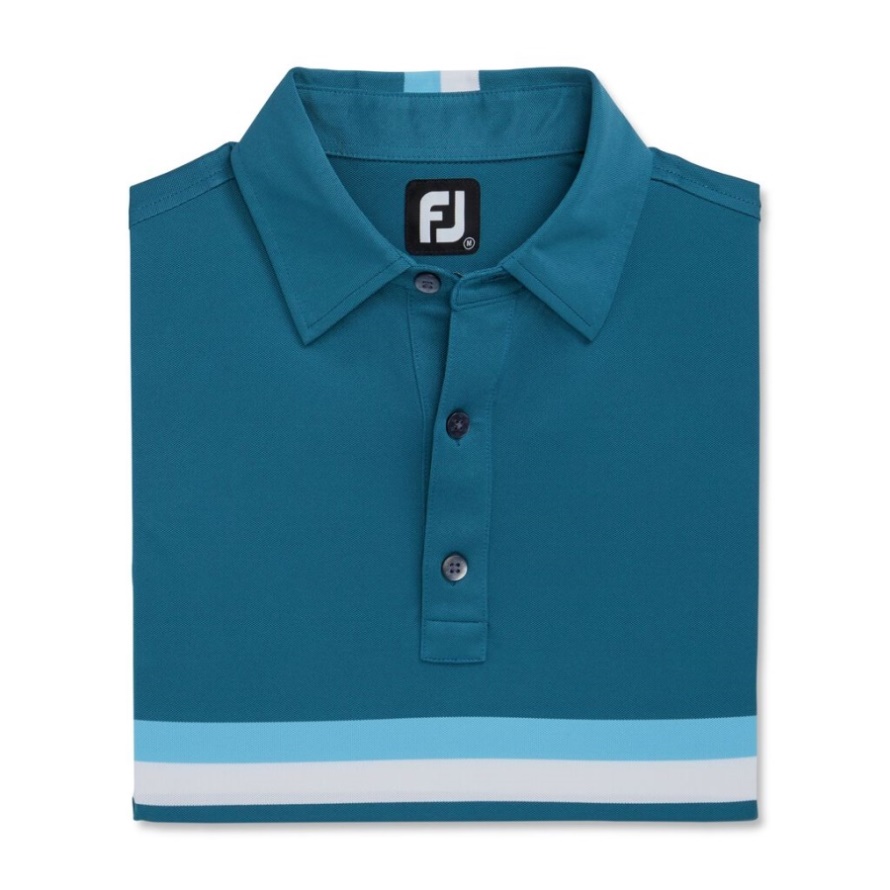 Double Chest Band Pique-Previous Season Style Footjoy CA Ink-Dusk Blue-White