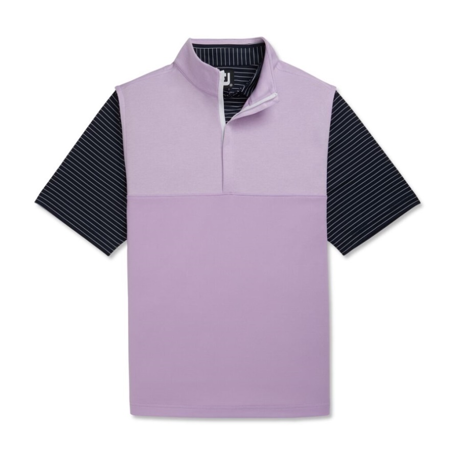 Footjoy CA Lavender Heather Yoke Half-Zip Vest