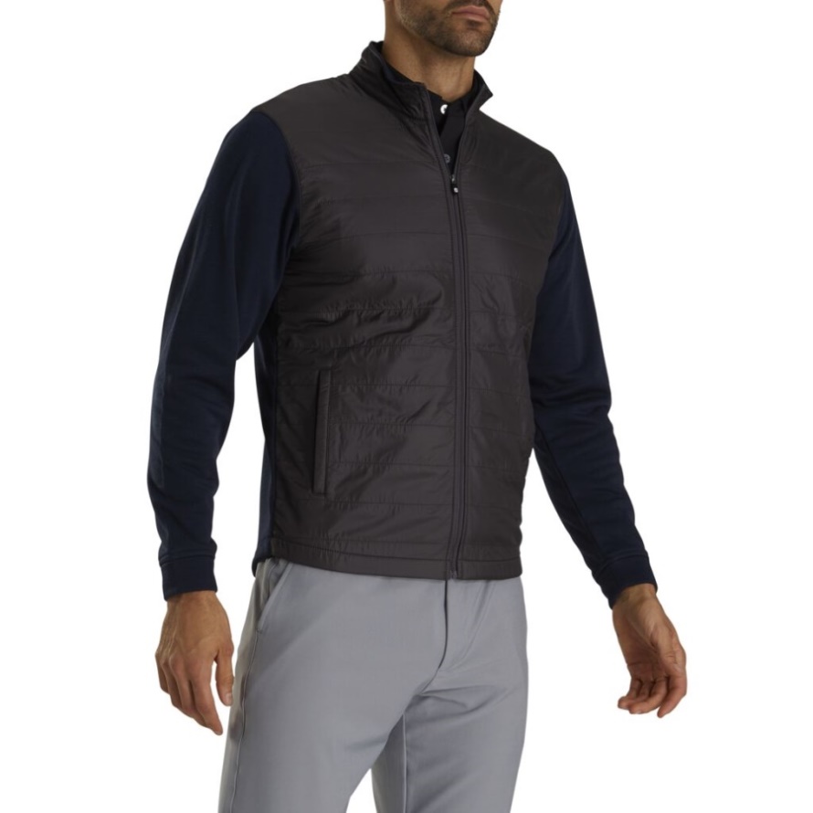 Charcoal-Navy Footjoy CA Full-Zip Hybrid Jacket
