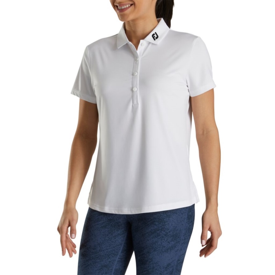 Solid Lisle - FJ Tour Collar Women Footjoy CA White