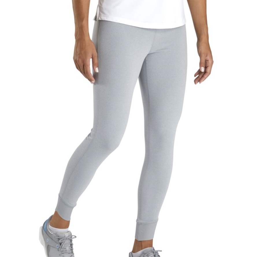 Footjoy CA Heather Grey Ankle Length Rib Block Leggings Women