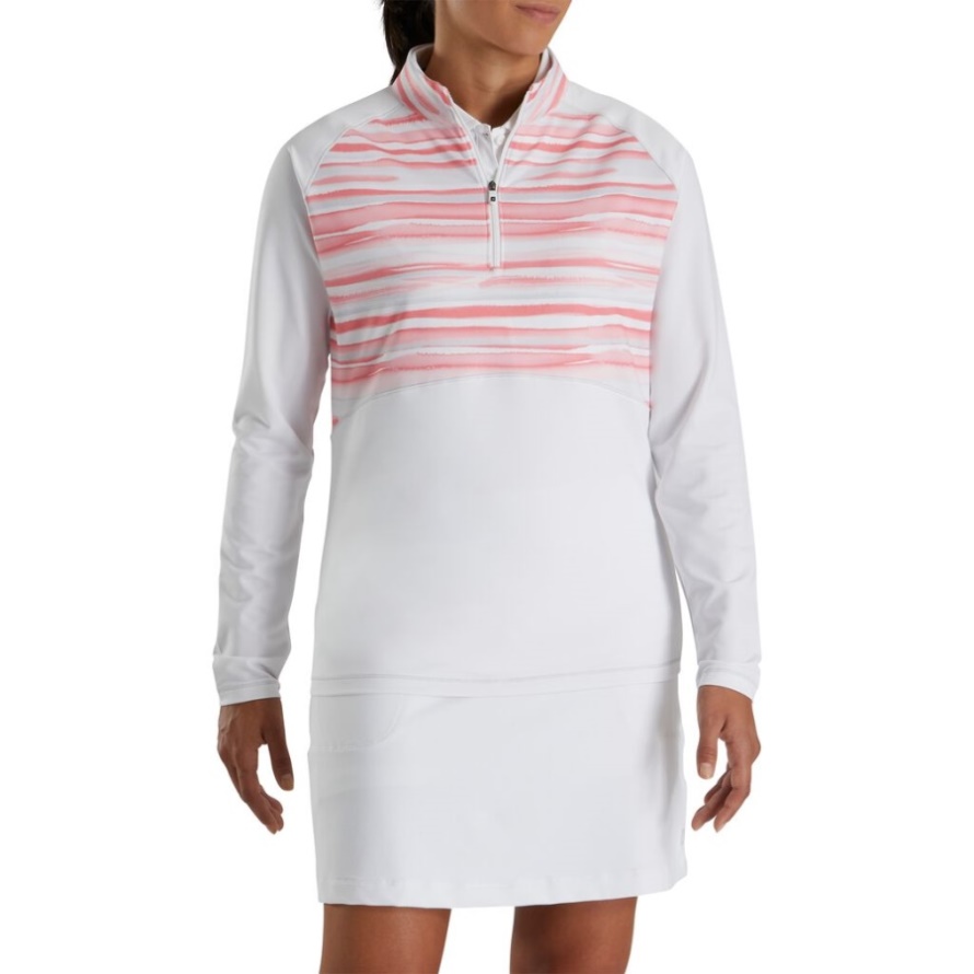 Watercolor Half-Zip Women Footjoy CA White