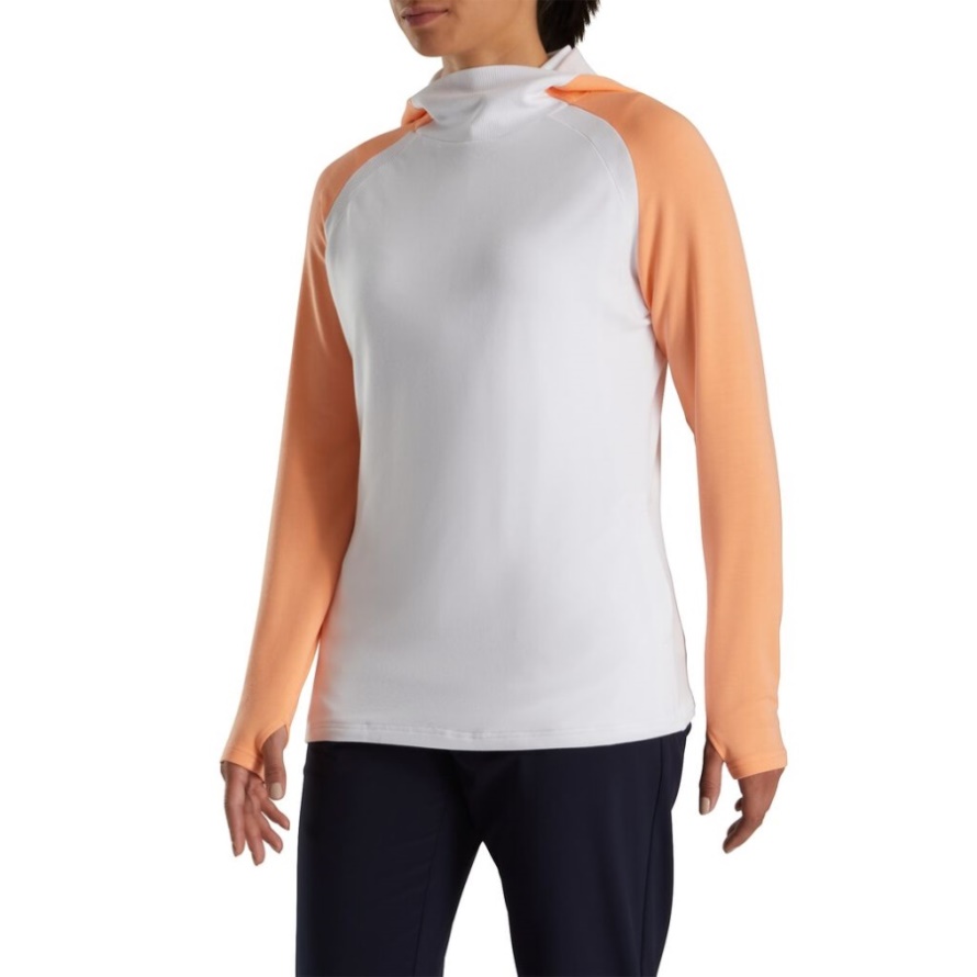 Melon-White Footjoy CA Color Block Hoodie Women