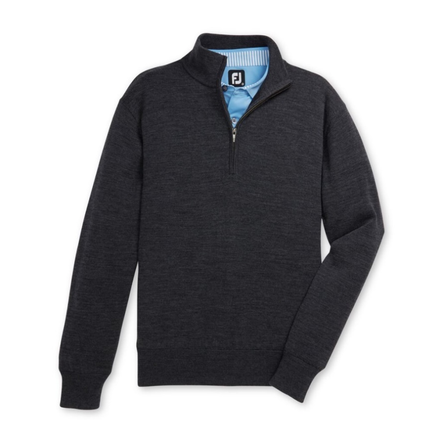 Charcoal Heather Lined Performance Sweater Footjoy CA