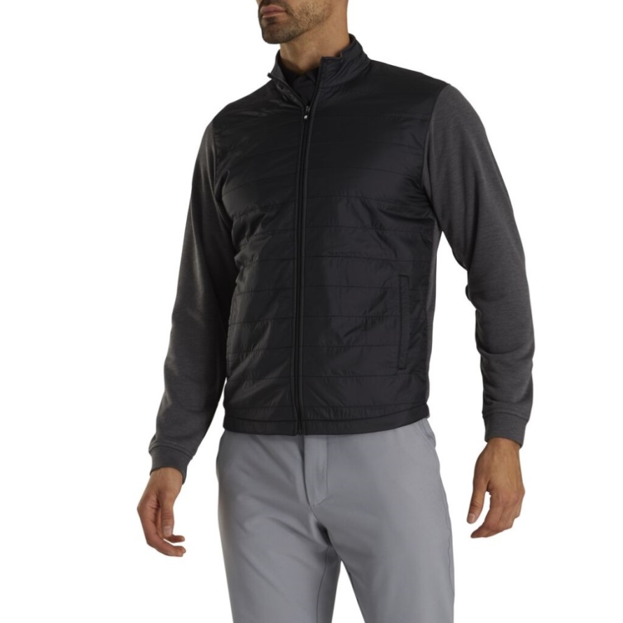 Footjoy CA Full-Zip Hybrid Jacket Black-Charcoal