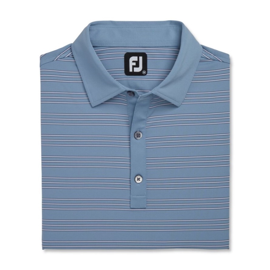 Trio Stripe Lisle Self Collar Denim Footjoy CA