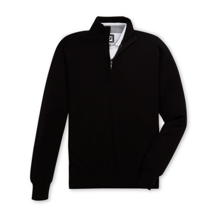 Black Footjoy CA Lined Performance Sweater