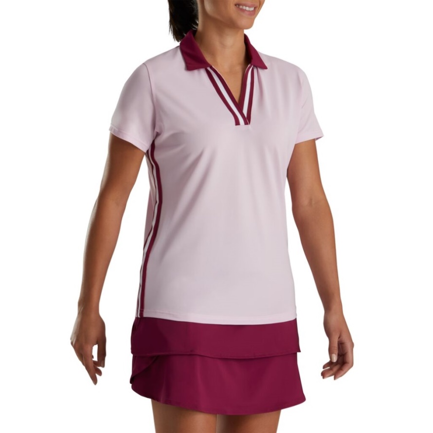 Footjoy CA Stripe Ribbon Trim Women Pink