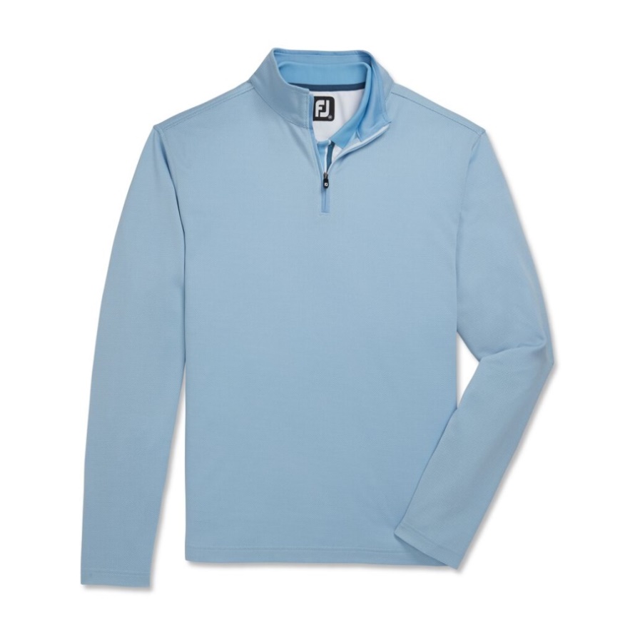 Dusk Blue Lightweight Jacquard Quarter-Zip Footjoy CA