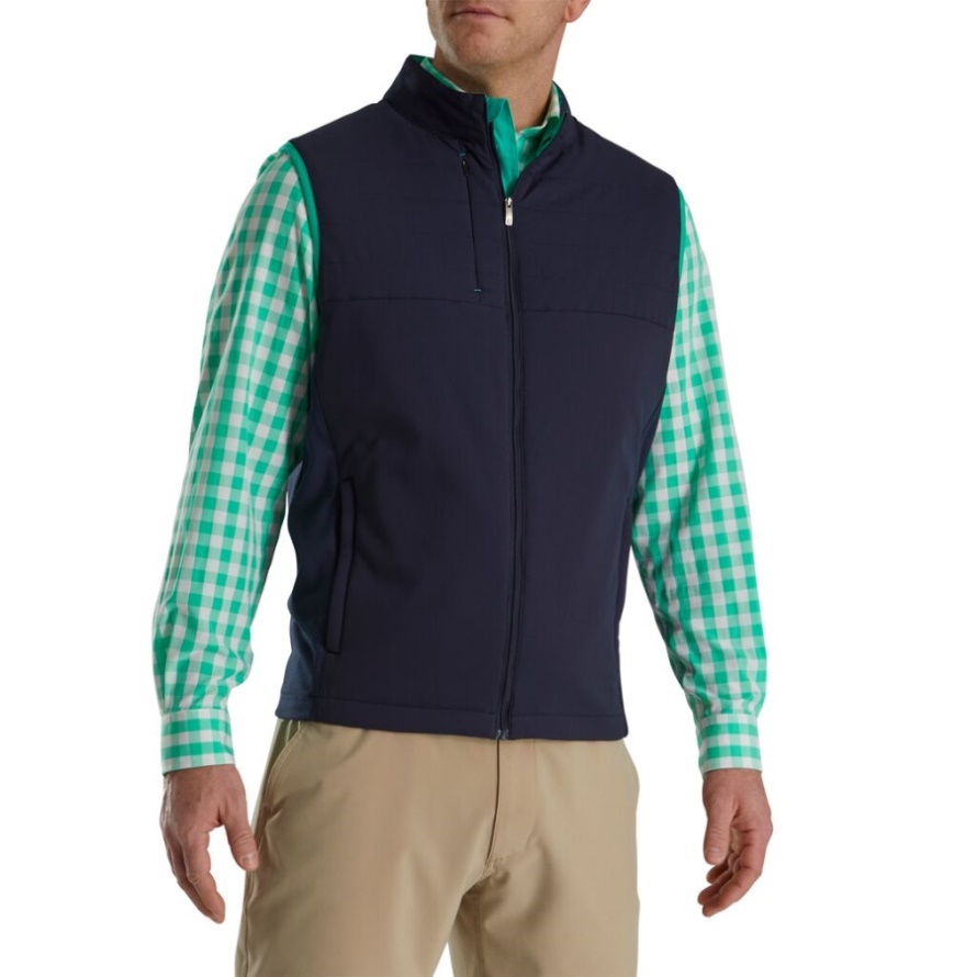 Navy-Sea Green Insulated Full-Zip Vest Footjoy CA