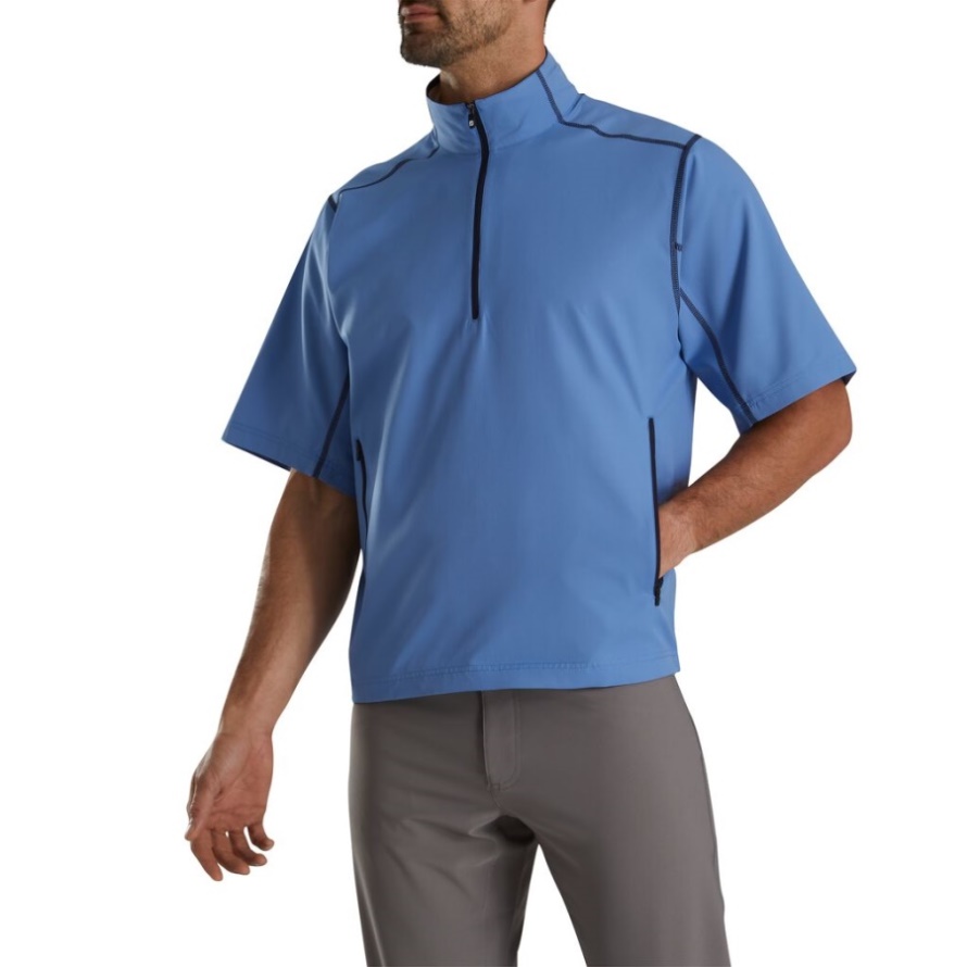 Short Sleeve Sport Windshirt Indigo Footjoy CA