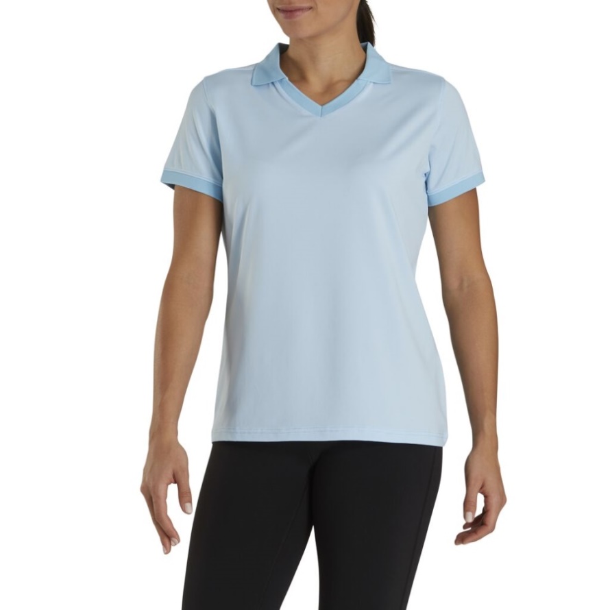 Footjoy CA End On End Open Collar Women Light Blue